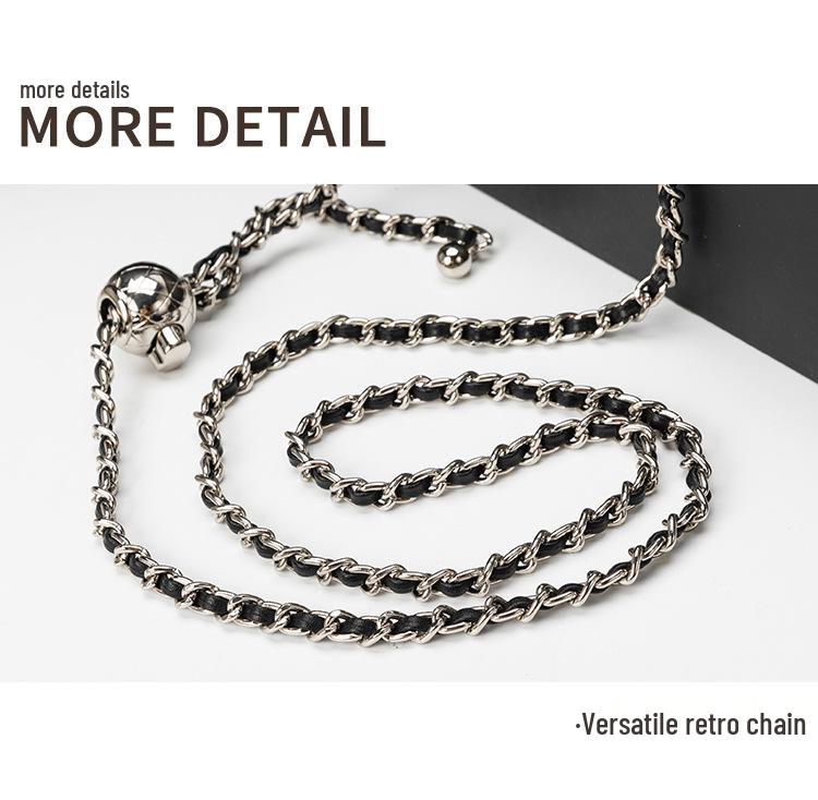 2025 Hochwertige Damen-Crossbody-Tasche aus echtem Leder - Schultertasche mit Kette und Rautenmuster