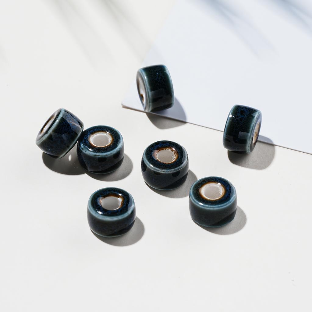 10pcs/Lots 7*11mm Ceramic Bead Circular Spacer Beads for Handmade DIY Bracelets Necklaces Earrings Jewelry Making Accessories