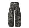Herren Tarnung Cargohosen Gebogen Weiter Bein Lockerer Schnitt Mehrere Taschen Streetwear Hosen