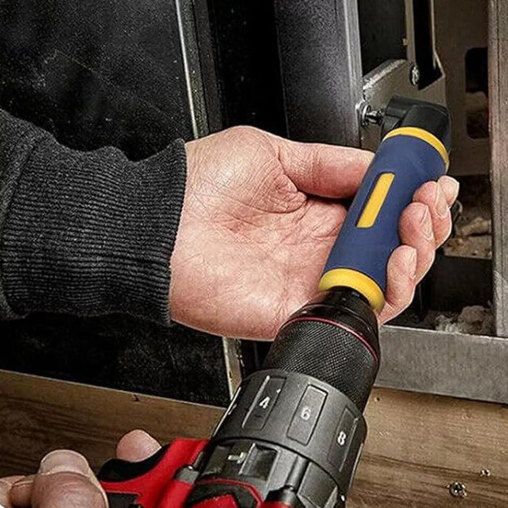 90 Degree Right Angle Extension Screwdrive Blue Multi Purpose Right Angle Drill Adapter Metal Electric Tool