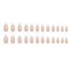 French Style Artificial Nails Beige White 24 Pieces Durable Comfortable For Wedding Party Daily Use