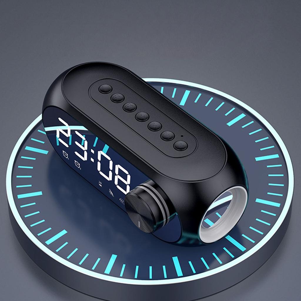 Radio FM Music Player with Alarm Clock Heavy Subwoofer BT Speaker Rechargeable Desktop Small BT Speaker for Party Outdoor Travel
