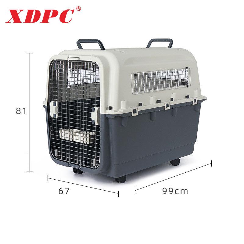 XDPC Xinding Pet Airline Crate: Durable Plastic Carrier with Iron Window for Cats & Dogs, Air China Approved