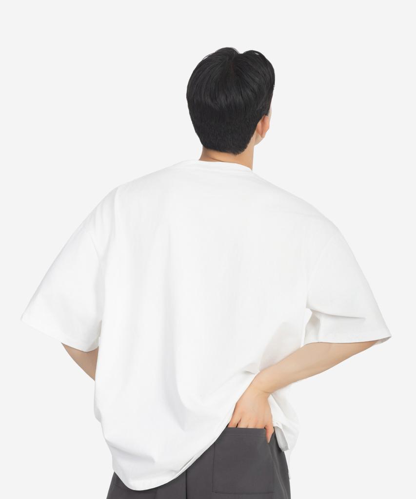 Beokeuldaun Extra - Oversized Heavy Weighted Boxy T-Shirt (White)