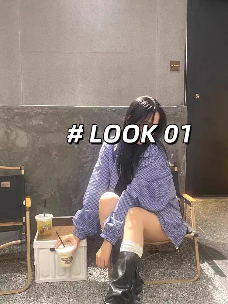 Cowhide Version! Black Trouser Boots European and American Fried Street Round Head Thick Heel Belt Buckle But Knee Fold Tall Knight Boots