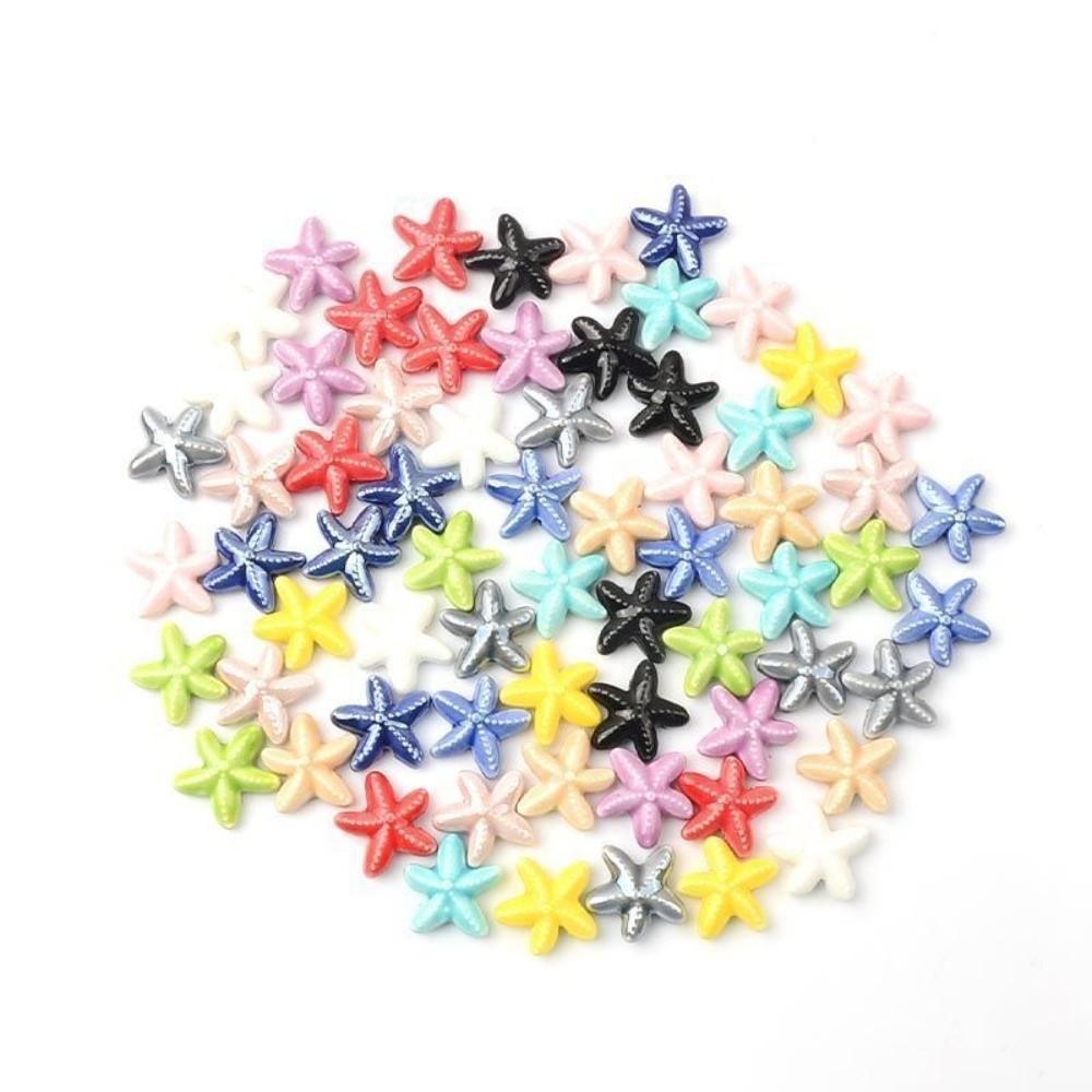 

Handmade Craft Ceramic Beads Ceramic Material Large Hole Beads Starfish Beads DIY Craft Supplies 10Pcs E