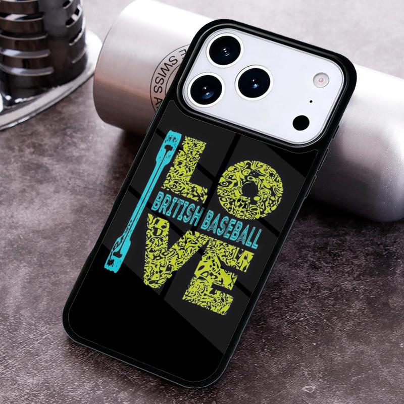 Love Baseball Phone Case for iPhone 17 16 15 Pro Max Air 14 13 12 11 Plus Shockproof Capa Cover