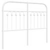 VidaXL Tête de lit métal blanc 120 cm, tête de lit en métal, tête de lit haute, tête de lit pour lit double, tête de lit 376680