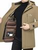 Winter 2025 Men's Hooded Mid-Length Down Jacket with Detachable Liner - Ideal for Middle-Aged Dads