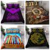 Duvet Cover Set Aboriginal Dancing Around The Campfire Stories Purple Bedding Sets