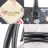Used COACH Handbag Patchwork Flower F38210 Leather Black Navy Shoulder