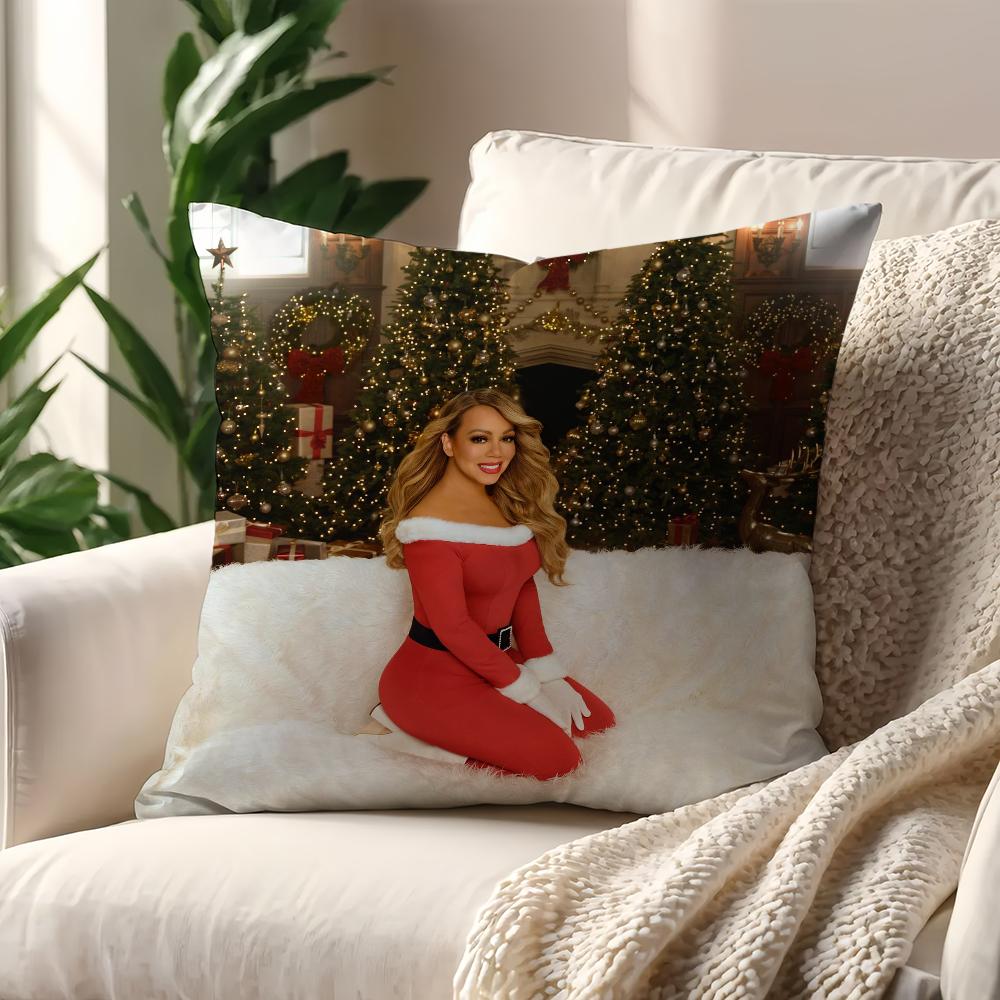 

Singer M-Mariah Carey Merry Christmas cushion cover Pillow Cover Decoration Room Home Sofa living Office Car Nordic Simplicity 12x12Inch