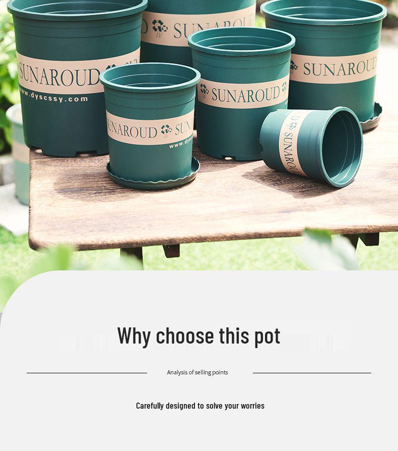Large Thickened Resin Flower Pot for Balcony or Patio