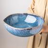 Yunmeng Blue Kiln-Changed Glaze Tableware Is Exported To Europe, America And Other Retro Personalized Blue Irregular Ceramic Dishes