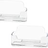 Transparent Acrylic Business Card Holder for Desktop Storage