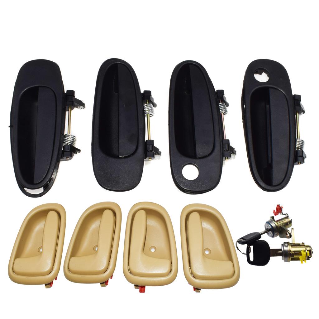 4/ 8/ 9 Pcs Car Outside or Ide Door Handle Front Rear Left Right or W./ Door Lock For Toyota Corolla 1993 1994 1995 1996 1997
