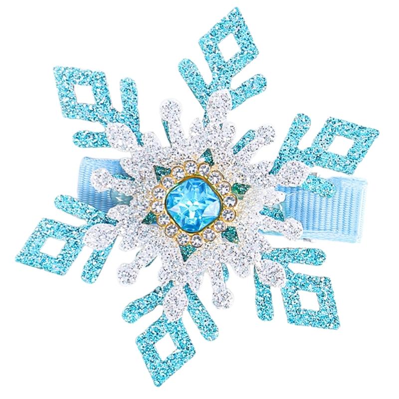 Заколка-снежинка Рождественская заколка Милая рождественская плоская заколка Шпилька Рождественская элегантная заколка для пучков