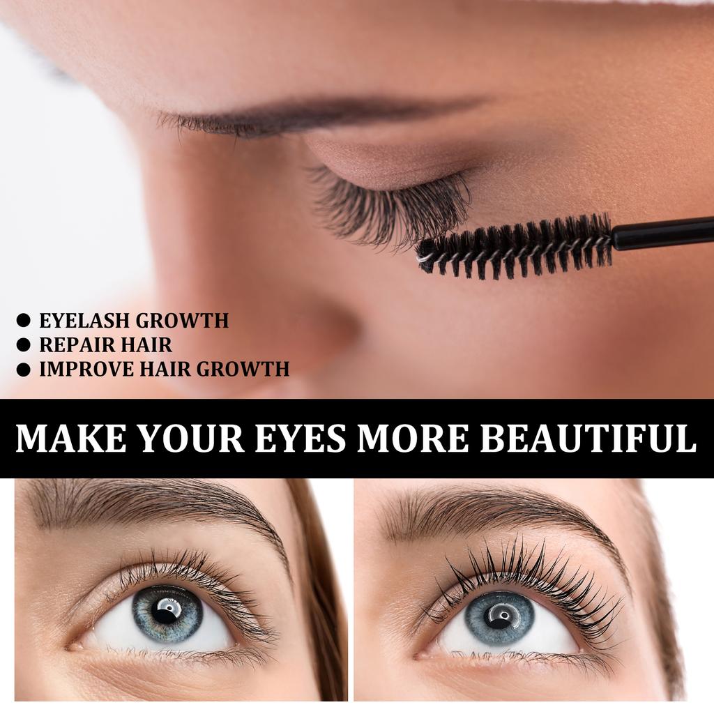Eyelash Growth Serum—Strengthens Lashes, Nourishes Eyebrows and Eyelashes. Advanced Formula Promotes Fuller Lashes. 0.34 Fl Oz / 10 Ml.