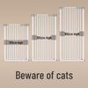 Heightened Cat-Proof Pet Barrier: No-Drill Indoor Door & Balcony Fence