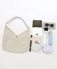 Cuco New Logo Tape x Wrinkled Nylon One-Shoulder BagA4 Fit, 2413111204, Ivory (004)