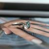 Серебряное кольцо с топазом Лондон Блю 0.513ct, вес изделия 2,22 гр (2213703)