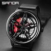 Sanda Men's Quartz Waterproof Mesh Strap Watch | Rotating Wheel Design