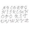 26Pcs DIY Letter Pendant HandMade Necklace Bracelets Jewelry Crafts Accessories(Stainless Steel Color 26Pcs Bag )