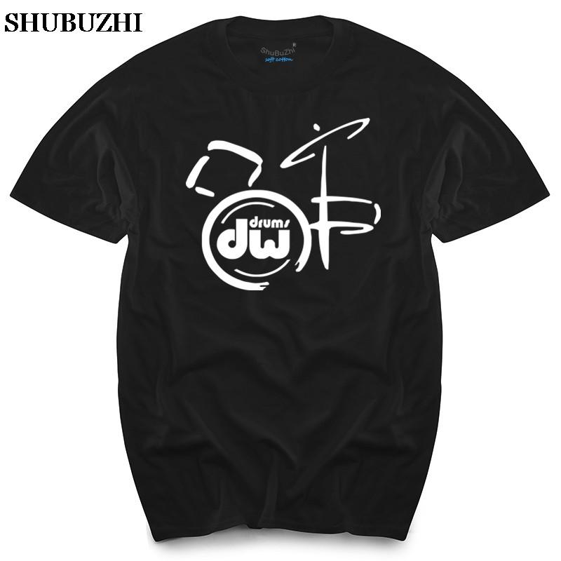 DW Drum - Music Instrument Logos Men Black T Shirt Size S To 3XL Top Tees Men T-shirt Summer Brand T