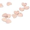 20pcs DIY HeartShaped Pendant Stainless Steel Pendant with Hole Jewelry Making Accessory(Rose Gold 9 x 10mm)
