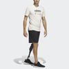 adidas Lounge T Shirts Men's White Crew Neck Moderate Straight Fit HR3002