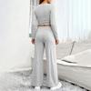 Women's 2 Piece Solid Color Casual Sportswear Long Pants Set
