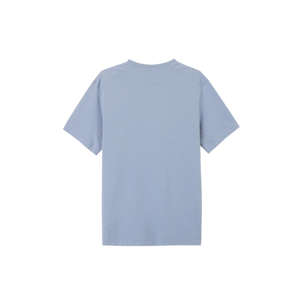 Nike Solid Color Logo Crew Neck T-Shirt Men Tops Blue DV9832-493