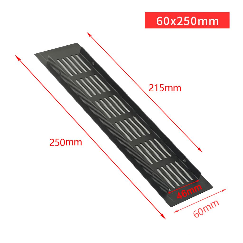 60mm Lüftungsgitter Lüftungsgitter Schwarz Schrank