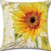 Retro Plant Floral Print Linen Pillow Case Home Living Room Sofa Car Cushion Pillow
