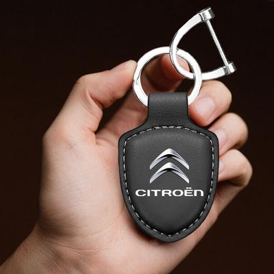 NNPO5 Auto Schlüsselanhänger Halter Schild Leder Schlüsselring Kette Anhänger Geschenke Für C1 C2 C4 C5 C3 C8 Berlingo Xsara Picasso Zubehör
