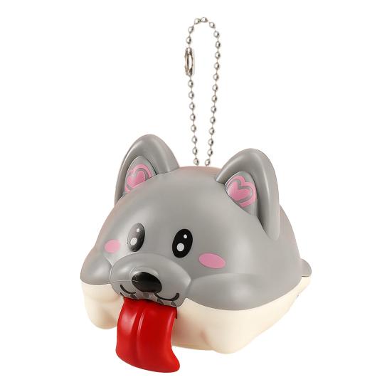 

Long Tongue Dog Toy with Sound Stress Relief Cartoon Puppy Fidget Toy Keychain Backpack Hanging Decoration Interactive Tongue Animal Decompression Toy серый