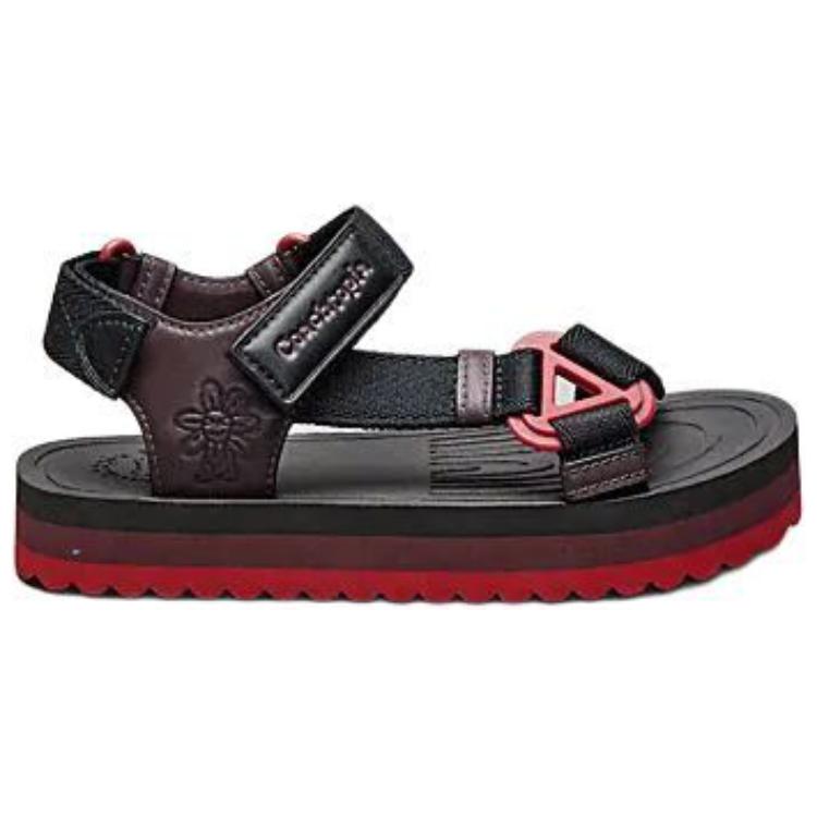 Coach Topia Flat Velcro Beach Sandals Women Sandals Black CK165-W5K