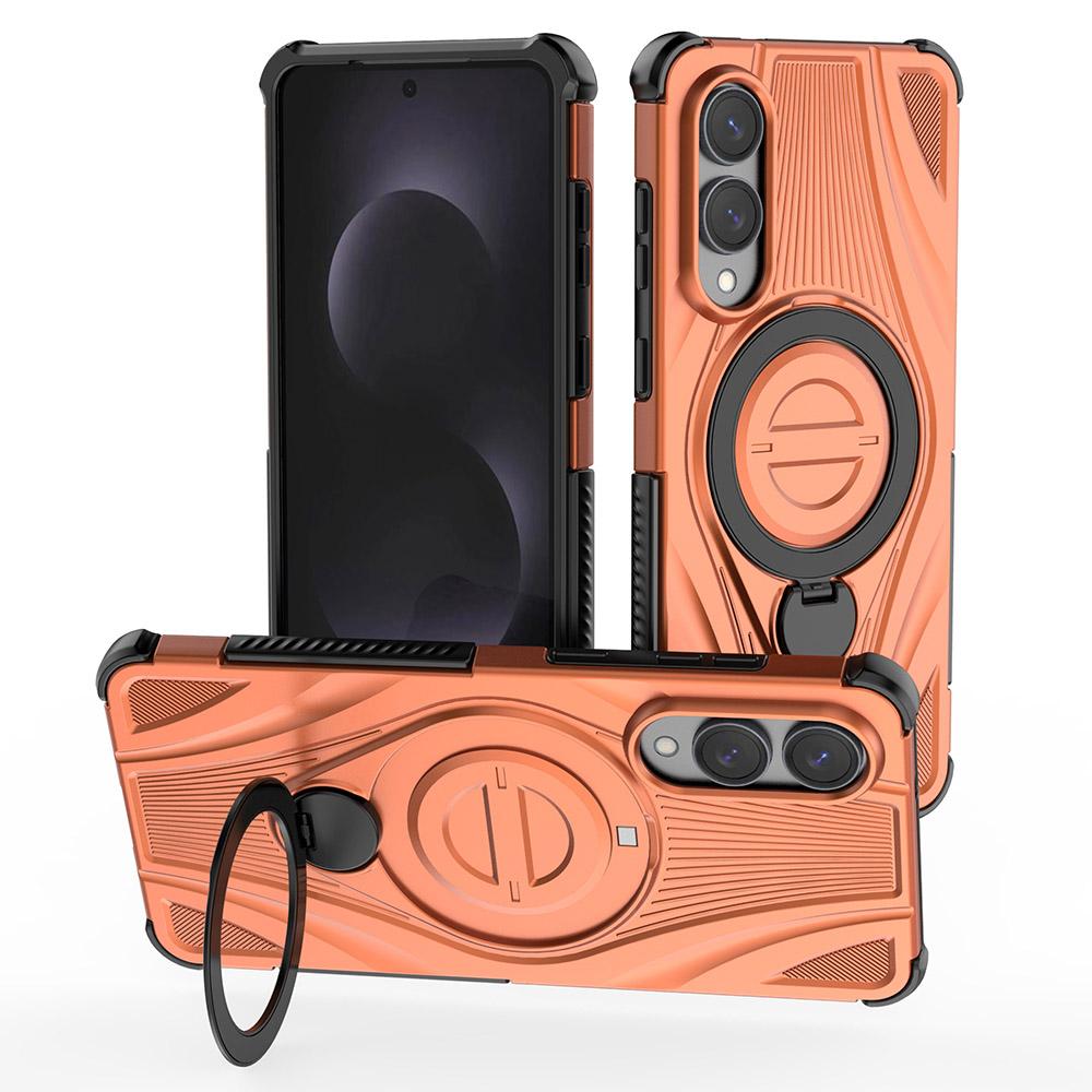 

For Samsung Galaxy S25 Edge Magnetic Case Rotating Kickstand TPU PC Shockproof Phone Back Cover
