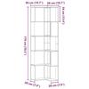 VidaXL Corner Bookcase with 5 Shelves White Engineered Wood, Corner Bookshelf, Corner Display Cabinet, Corner Cabinet 852582