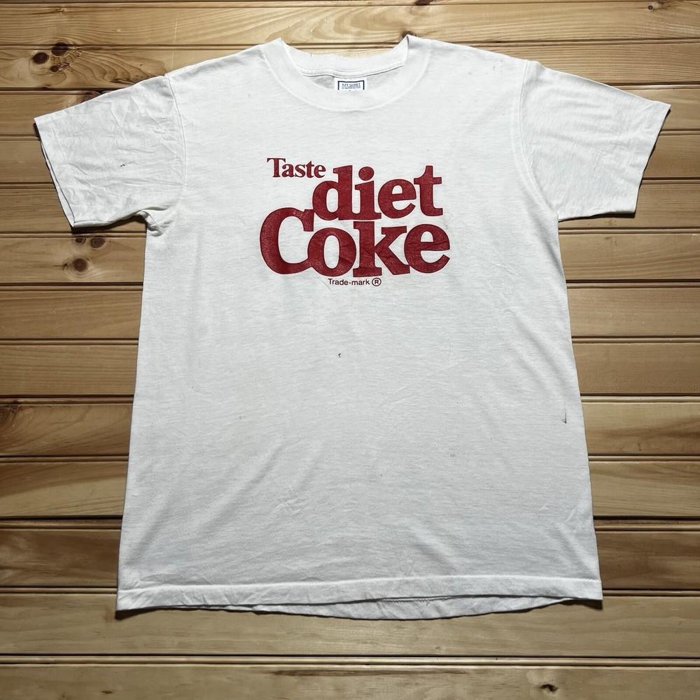 Винтажная футболка-рингер 80-х 90-х годов со вкусом Diet Coke Coca Cola, размер L, унисекс S