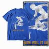 G47 Royal Blue Vintage Streetwear Cotton  Men's BMX Bicycle Printed Graphic T-shirt |  Big Size Cool O-neck Men's Tee Tshirt
