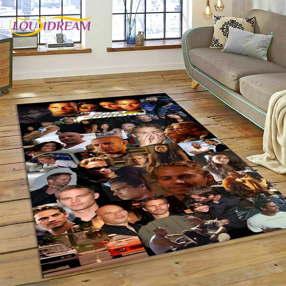 Fast & Furious X 10 Vin Diesel Movie Carpet Rug for Bedroom Living Room Home Sofa Decoration,Children Game Large Decor Floor Mat