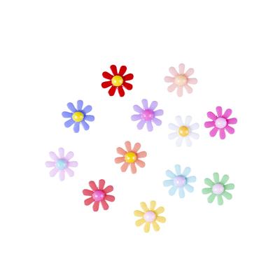 10pcs 13mm For DIY Earrings Rounded Non Perforated Five Petal Flower Glossy Surface Simple Fresh Hyuna Small Flower Hair Accessories