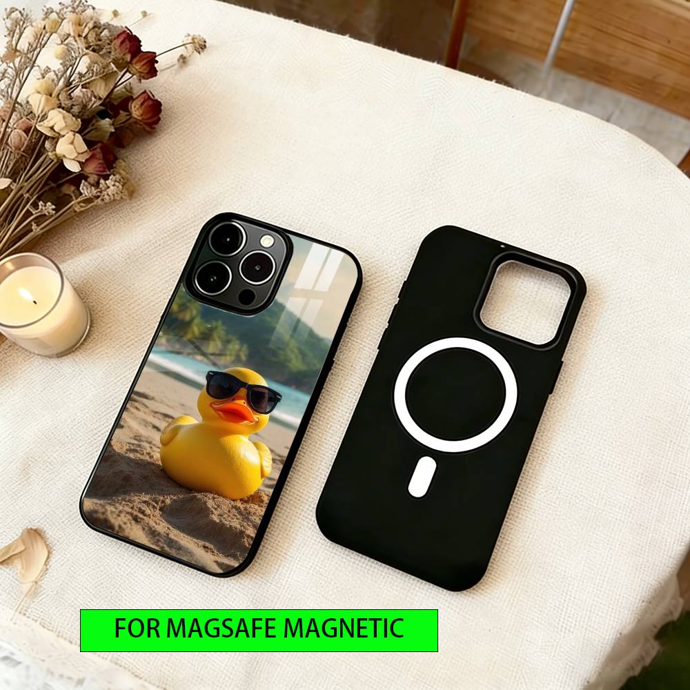 Duckling Phone Case For iPhone17,16,15,14,13,12,11 Plus,Pro Magnetic with Magsafe Wireless Charging