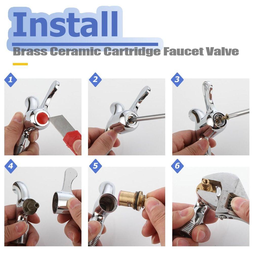 Hot and Cold Faucet Valve Core Brass Material Faucet Inner Valve Faucet Cartridge  Kitchen Supplies