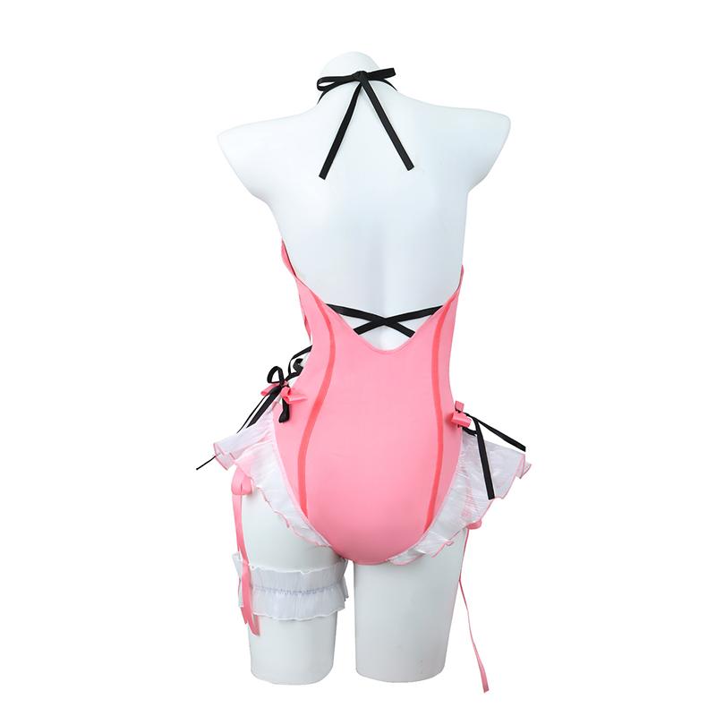 Naraka Cos Bladepoint Jumpsuit Feria Shen Cosplay Costume Pink Swimsuit Sexy Women Swimwear