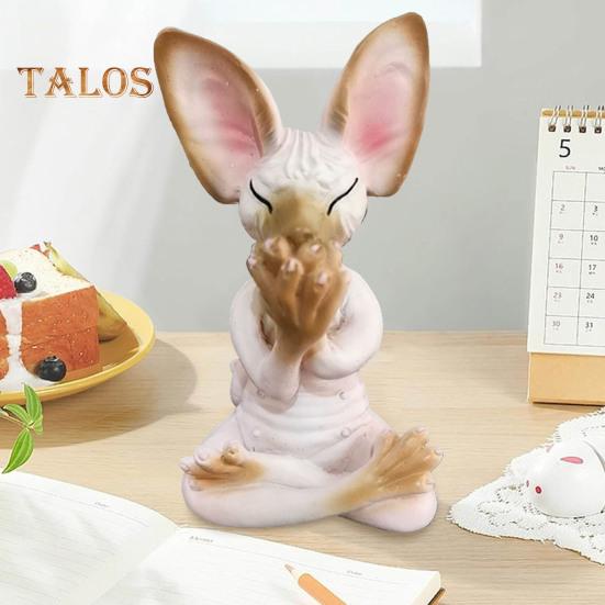 Meditationskatt Figur Harts Buddha Hårlös Katt Prydnader Sitta i Meditation Zen Katt Skulptur Heminredning Gåva till Meditationsentusiaster