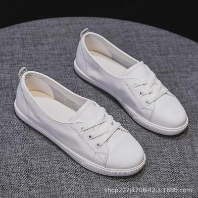 Women's Premium Cowhide Leather White Sneakers - Summer 2025 Collection; Comfortable, Versatile, Trendy Casual Shoes