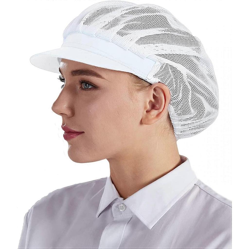 3pcs Chef Hat Kitchen Cooking Chef Cap Food Service Hair Nets5456cm), White