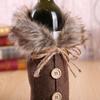 Style Button Coat Style Christmas Decor Christmas  Table  Ornaments Home Decor Wine Bottle Cover